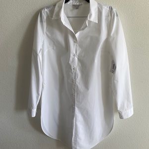 NWT Women’s White Button down Shirt SZ M